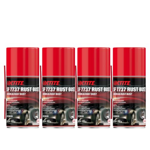 Image of LOCTITE SF 7737 Rust Preventative Spray 32g (Pack of 4) | Semi-Drying Oil Type Spray | Cleans, Lubricates & Prevents Rusts | Loosens Rust-Seized Parts | For Nuts, Bolts, Hinges & Joints