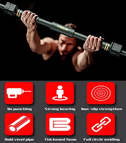 Barra fitness regolabile – Barra antiscivolo per trazioni per palestra domestica, design sicuro e robusto, perfetta per l'allenamento della forza