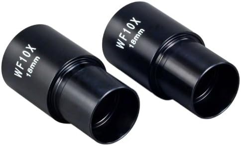 OMAX A Pair WF10X/18 Widefield Microscope Optical Eyepieces 23.2mm Dia