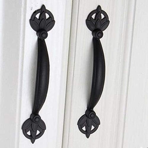 96mm kitchen cabinet handle pull black dresser cupboard wardrobe drawer knob handle 3.8" furniture decoration hardware handles