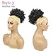 Afro Puff Drawstring Ponytail with Bangs Pineapple Updo Hair for African American Women,Short Kinky Curly Ponytail Bun with 2 Replaceable Bangs(#1B-Black) Afro Puff Drawstring Ponytail with Bangs Pineapple Updo Hair for African American Women,Short Kinky Curly Ponytail Bun with 2 Replaceable Bangs(#1B-Black)