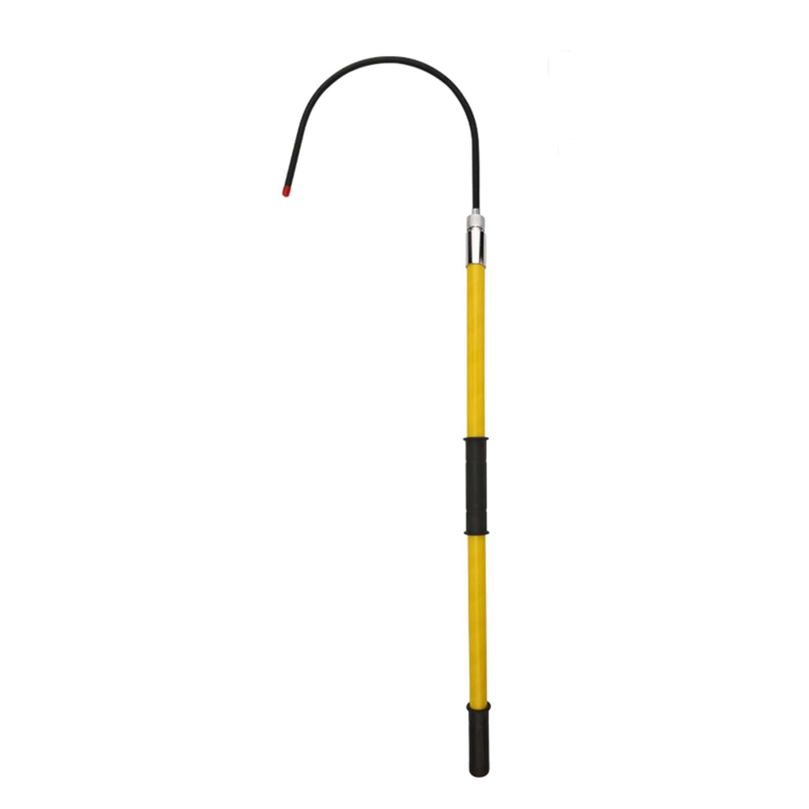 GTHTUHFD High-Voltage Insulated Rescue Hook For Commercial Use, Portable Hot Stick Rescue Hook, Lightweight Portable Electrical Safety Tool For Power Plant And Factory Maintenance,Yellow-1.5m/4.9ft