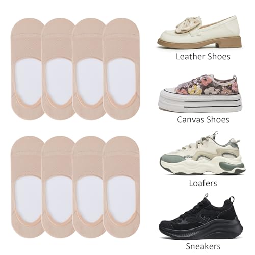 Image of Sock Amazing No Show Socks Womens Low Cut Flat Boat Line Socks 8 Pairs Size 9-11