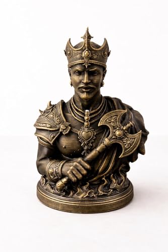 Estatua Shango Orisha 5 Pulgadas Pintada a Mano