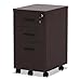Alera ALE Valencia Mobile B/B/F Pedestal File, 15 7/8w x 20 1/2d x 28 3/8h, Mahogany