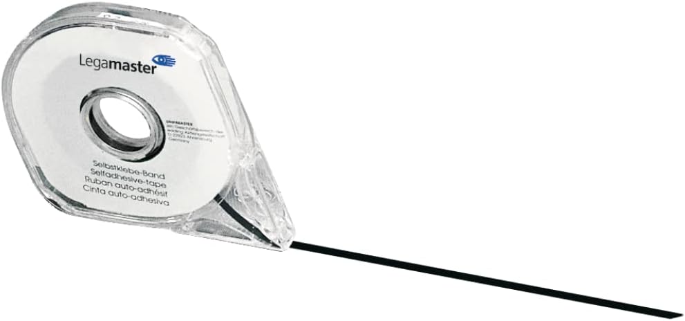 LegamasterSeparation Tape Black - Width 2.5mm, 16 m for clear and easy lines on whiteboards or glassboards - easy removeable whiteboard tape