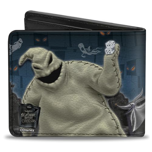Image of Buckle-Down Mens Pu Bifold Bi-Fold Wallet, Grey, White & Blue, 4.0 X 3.5 US