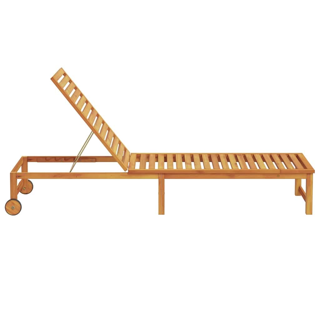 Leżak ogrodowy brązowy, 202 x 53 x 89 cm