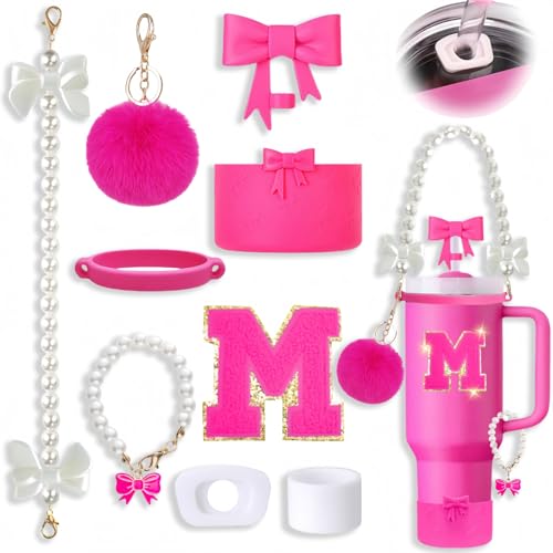 9PCS Pink Stanley Cup Accessories Set for Stanley Cup 30oz 40oz