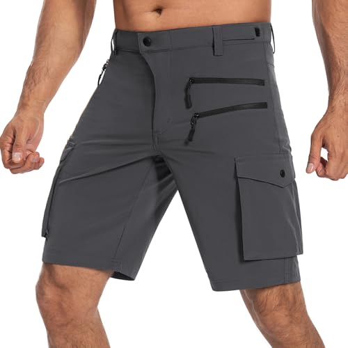 Hiauspor Men's Mountain Bike Shorts DKgrey L
