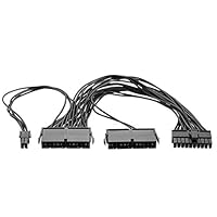 Bayda 12-Zoll Power Netzteil mit Zwei Power Netzteilen, 24 Pin 18AWG VerllNgerung Kabel für ATX Hauptplatine, 24 Pin Bis 24 Pin (20 + 4)