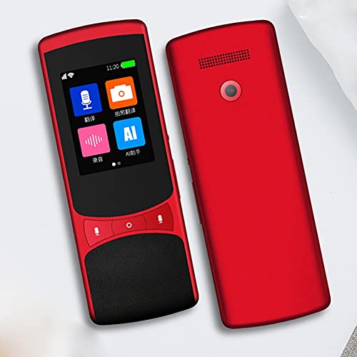 Traducteur intelligent IA rouge portable avec écran tactile 2,4 pouces