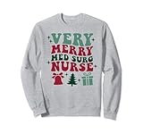 med surg infermiera natale vacanze natalizie infermiere rn groovy felpa