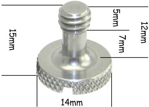 Miniatura 3 de Tornillos de acero de 14" trípode de liberación rápida QR placa cámara ranura cabeza plana SS inoxidable ideal para Manfrotto  Sachtler (paquete de