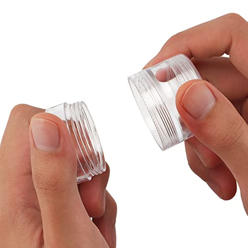 Image of 10 Sets 40 Pieces 4 Layer Stackable Cosmetic Containers with Screw Lids, 10G /10ML Stackable Clear Bead Storage Containers Round Plastic Containers for Beads, Buttons, Jewelry
