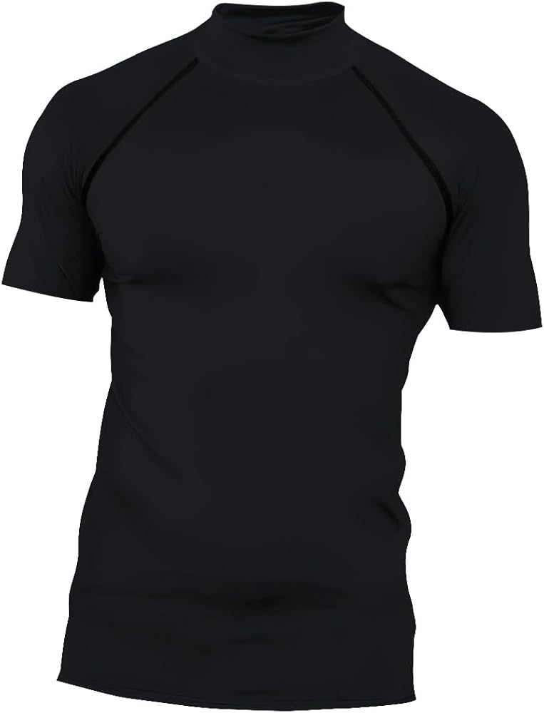 Amazon.com: Red Plume Mens Compression Mock Turtleneck Short