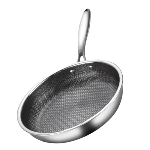 Sartén Wok de acero inoxidable con diseño panal