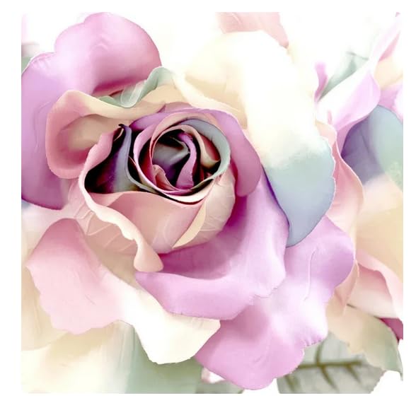 Art mural moderne fleur rose pour masquer les défauts d'un mur
