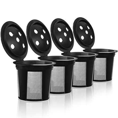 4 Reusable K Cups for Keurig K Supreme and Keurig K Supreme Plus Coffee Makers - 4 Refillable Kcups Coffee Filters for K-Supreme and K-Supreme Plus Brewers