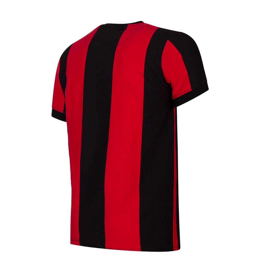 Copa - Camiseta de Fútbol - Hombre - Eintracht Frankfurt 1971/72 - Manga Corta - Rojo/Negro - 50% algodón - 50% poliéster