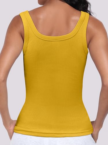Image of ANRABESS Womens Sleeveless Scoop Neck Tank Top Ribbed Fitted Summer Basic Slim Cute Tops 2026