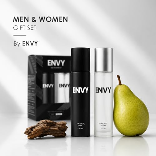 Image of ENVY Natural Spary Perfume Gift Pack For Women & Men - 30ML Each | Eau de Parfum | Long Lasting Luxury Scent Perfume Fragrance