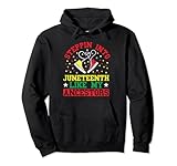 steppin into juneteenth come my ancestors black pride felpa con cappuccio
