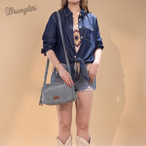 Image of Wrangler Purse for Women Small Crossbody Bags Cute Cross Body Bag with Drawstring