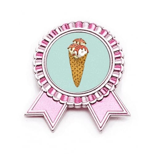 Broche œuf rouge et blanc glace métal M broche fantaisie pour veste femme