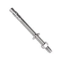 Vista 10 de Anclaje de cuña de 1/2 x 3-3/4 pulgadas, anclajes de hormigón de acero inoxidable, sujetadores de pernos de expansión resistentes