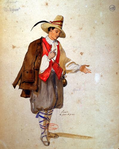 Affiches et Gravures Pierrot Achille Devéria - Peinture Toile Décoration 60x90