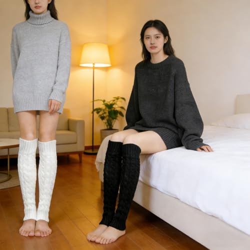 Image of 2 Pcs Leg Warmers Y2k, Leg Warmers, Y2k Accessories, Cute Kawaii Cream Legwarmers for Women Winter