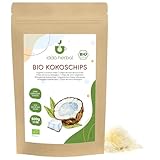 IDDA Herbal Chips de Coco Orgánico 500g, Chips de Coco Crudo sin Azúcar, Snack Listo para Comer