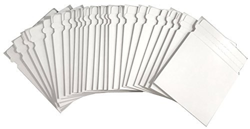 CP3 25 White Cardboard self-Seal Stay Flat CD DVD Mailer 5.25