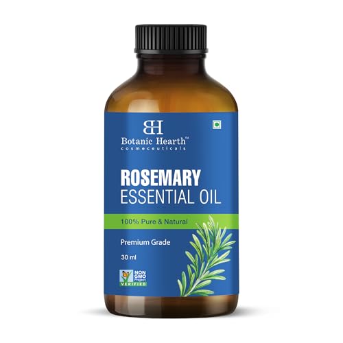 Image of Botanic Hearth Rosemary Essential Oil for Hair Growth, Hair Fall Control and Nourishment, | Clinically Tested & 100% Pure, Natural, | 30ml