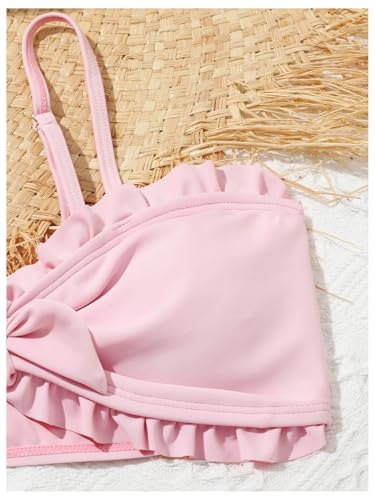 Milumia Girl's Swimsuit 3 Piece Floral Print Bikini Set with Coverup Skirt Beachwear4