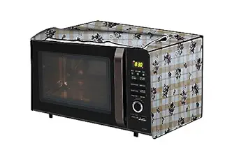 The Furnishing Tree PVC Waterproof Microwave Oven Cover compatible for Bajaj 23 L Convection (2310 ETC) Geometric Pattern Beige