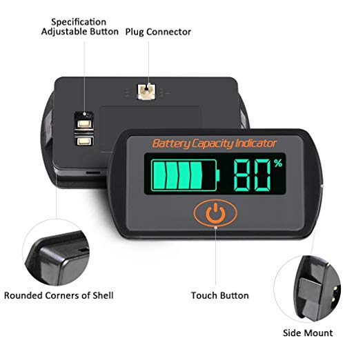 image for IS Battery Monitor, DC12V 24V 36V 48V 60V Lead-acid Battery Capacity T