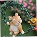 HAKIDZEL Easter Bunny Resin Pendant Charming Animal Sculpture Tree Ornament for Garden Decor Durable Outdoor Decoration for Home and Lawn for All Ages