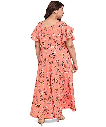Image of OOMPH! Women's Western & Fusion wear Crepe A-Line Maxi Dress - mdfoil