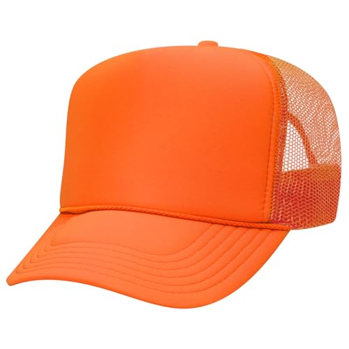Image of OTTO Polyester Foam Front 5 Panel High Crown Mesh Back Trucker Hats in 97, Bulk, Wholesale