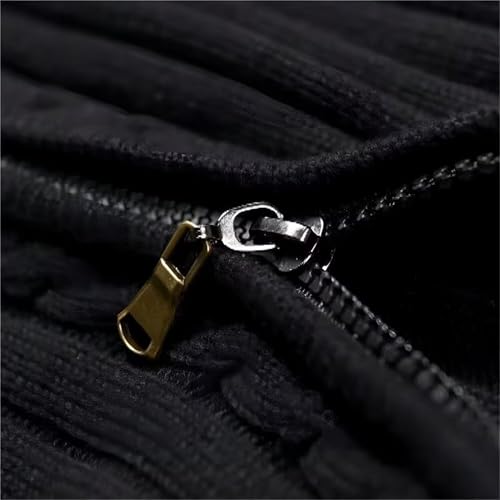 Men's Ribbed Fashion Lapel Sweater Knit Cardigan Full Zip Sweater Relaxed Fit Casual Sweaters4