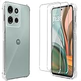 GL CASES Kit Capa Case Compatível Capinha Para Motorola Moto G15 Anti Impacto Reforçada Silicone Transparente Flexível + Pelicula De Vidro Temperado 3D 9H