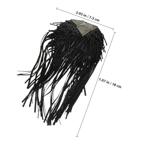 Charreteras de hombro negras con borlas para transformar tu disfraz o uniforme 3