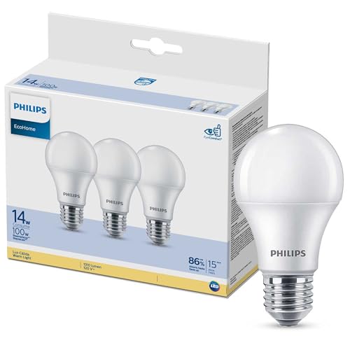 La Mejor Selección de Focos Walmart los más recomendados. 42 Philips LED Ecohome 3pack 14 Watts Luz Cálida