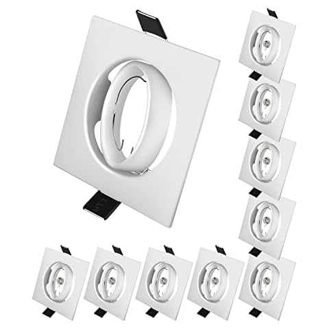 10 Pack Tofisr Marco Foco Empotrable Cuadrado Cover