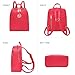 MKP Women's Fashion Medium Backpack Purse Set - 2Pcs PU Leather Shoulder Bag with Double Zipper for Travel and Daily Use
