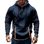 whox Tactical Hoodies For Men Quater Zip Up Pullover Sweatshirt Casual Workout Mens Hoodies with Pockets