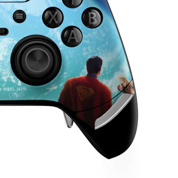 Skinit Decal Gaming Skin Compatible with Xbox One Elite Controller - Officially Licensed Superman 2025 Superman & Krypto Watch The Earth Design