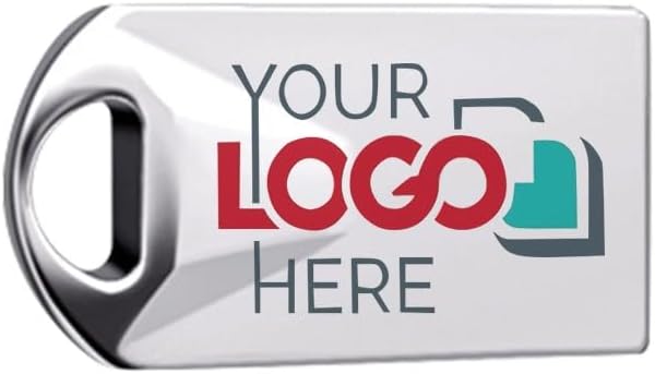 Personalised Customized USB Flash Drive, Metal Creative USB Flash Drive, Engraved USB Flash Drive Sleek Metal Casing, Design Your Own Engraving Text/Logo/Photo (I, 128, GB)